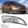 Qiilu Car Door Wing Mirror Indicator Lens Clear Fits For Ford Fiesta Mk7 Mk7 5 2009-2017 Right Side