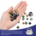 Uxcell M5x0 8mm Flange Nylon Insert Lock Nuts 5pcs 304 Stainless Steel Hex Self Locking For Industrial Construction Fasteners