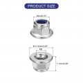 Uxcell M5x0 8mm Flange Nylon Insert Lock Nuts 5pcs 304 Stainless Steel Hex Self Locking For Industrial Construction Fasteners