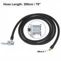 200cm 79 Tire Valve Connect Pipe Air Chuck Inflator Compressor Pump Extension Rubber Hose For Car Motorbike Bike Quick Metal