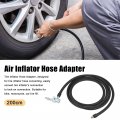 Uxcell 200cm 79 Tire Valve Connect Pipe Air Chuck Inflator Compressor Pump Extension Rubber Hose For Car Motorbike Bike Quick
