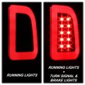 Acanii For 1997-2003 Ford F150 99-07 F250 F350 F450 Sd Black Housing Led Tube Tail Lights Brake Lamps Left Right