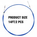 Marine 33c Throttle Shift Remote Control Box Cable For Yamaha Outboard Engine Boat Motor Steering System Blue 14ft 2 Pieces