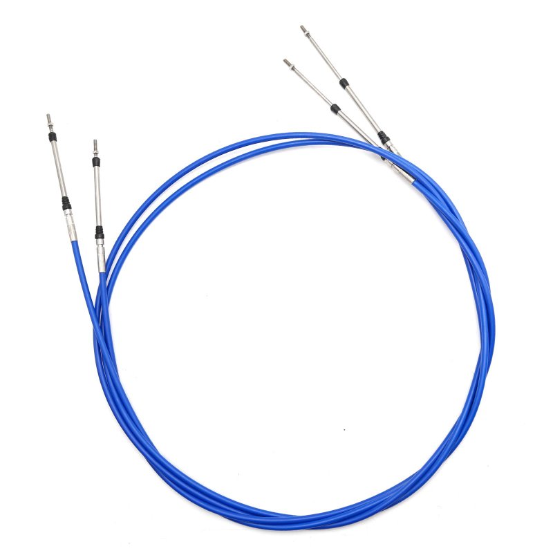 Marine 33c Throttle Shift Remote Control Box Cable For Yamaha Outboard Engine Boat Motor Steering System Blue 14ft 2 Pieces