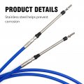 Marine 33c Throttle Shift Remote Control Box Cable For Yamaha Outboard Engine Boat Motor Steering System Blue 14ft 2 Pieces