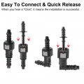 X Autohaux 2 Set 1 4 6 3mm Sae To 5 16 8mm Nylon Fuel Line Hose Quick Release Connector Disconnect Straight 90 Degree