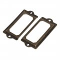 Uxcell Office Library 70mmx33mm Retro Style File Iron Tag Label Holder Bronze Tone 100pcs