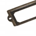 Uxcell Office Library 70mmx33mm Retro Style File Iron Tag Label Holder Bronze Tone 100pcs