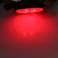 Uxcell 2pcs Red Led Round Motorcycle Scooter Reflector Tail Brake Turn Signal Light Lamp