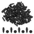 Uxcell 50 Pcs Black 6mm Hole Plastic Rivets Fastener Push Pin Clips For Fender Bumper