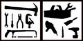 Auto Vynamics Stickerpack-toolset01-10-gbla Gloss Black Vinyl Detailed Hand Power Tools Sticker Pack Everything From 