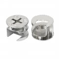 Uxcell 50pcs Furniture Connecter Cam Lock Fittings 15mm X 11mm For Cabinet Drawer Dresser And Wardrobe Panel Connecting