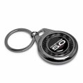 Ipick Image For Ford Mustang Gt 5 0 Real Black Carbon Fiber Gunmetal Roundel Metal Case Key Chain