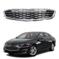 Front Lower Bumper Center Grille W Chrome Bar And Chrome Frame Replacement For Malibu 2016 2017 2018 