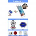 Mobile Phone Holder Zinc Alloy For Car 360 Free Rotation Strong Viscosity Magnetic Universal Stents Diamond Cell Silver