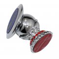 Mobile Phone Holder Zinc Alloy For Car 360 Free Rotation Strong Viscosity Magnetic Universal Stents Diamond Cell Silver