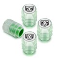 Official Ram White Green Glow In The Dark Tire Valve Caps Set Of 4 Universal Plastic Stem For Cars Trucks And Suvs 0 6 X 75 
