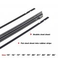 4pcs Car Vehicle Insert Rubber Silicon Refill Strip Wiper Blade 8mm 14 16 17 18 19 20 21 22 24 26 28 Color Silicon Size Inch