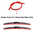 4pcs Car Vehicle Insert Rubber Silicon Refill Strip Wiper Blade 8mm 14 16 17 18 19 20 21 22 24 26 28 Color Silicon Size Inch