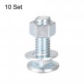 Uxcell 3 8-16 X 1-1 4 Square Neck Carriage Bolts With Nuts Washers Carbon Steel Coach Bolt Screws 10 Set
