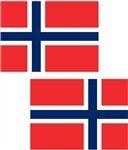 2 8 Norway Square Flag Sticker Rh Lh