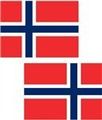 2 8 Norway Square Flag Sticker Rh Lh 