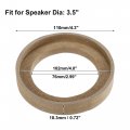 Uxcell 4 Pcs Universal 3 5 Inch Speaker Subwoofer Mounting Spacer Rings Solid Wood Beige