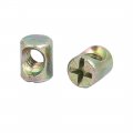 Uxcell M6 X 12mm Cross Dowel Slotted Barrel Nuts 20pcs For Furniture Chair