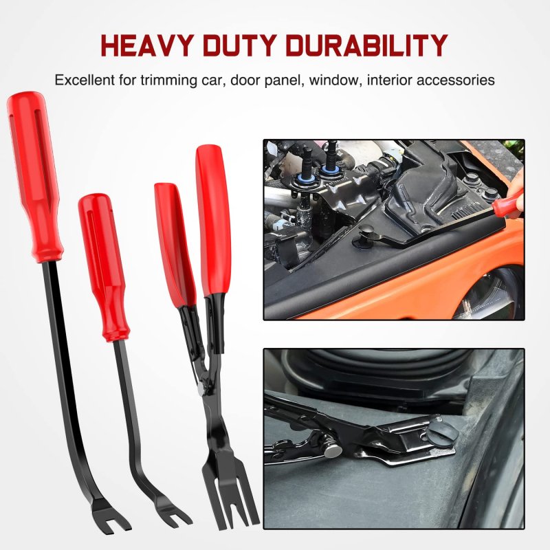 Nilight 238pcs Trim Removal Tool Auto Push Pin Bumper Retainer Clip Set Fastener Terminal Remover Adhesive Cables Kit Car Panel