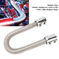 Stainless Steel Radiator Hose 24in Efficient Cooling Coolant Kit For Neck Most Vehicles Silver