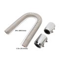 Stainless Steel Radiator Hose 24in Efficient Cooling Coolant Kit For Neck Most Vehicles Silver