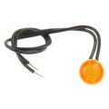 Led Light Indicator With Amber Lens And Bulbs Plastic Housing Pressure Fit 0 93 In Depth Waterproof Door Mount For Cars 