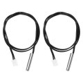 2 Pcs 10k Ntc Thermal Sensor Probe Stainless Steel Sensitive Temperature 15 7 Inch Digital Thermometer Extension Cable Temp