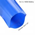 Uxcell 50mm Diameter 6m Length Pvc Heat Shrink Tube Tubing Blue For 2 X 18650 Battery