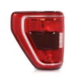 Led Tail Light Left For Ford F150 Xlt 2021 2023 Red Lens Brake Lamp With Blind Spot Fits Factory Incandescent Models Ml3z13405c 