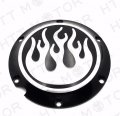 Httmt Mt429-002e- Compatible With H-d Xl1200c Sportster 883 Derby Flame Timing Timer Cover Black