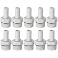 Uxcell Pvc Barb Hose Fitting Connector Adapter 10mm Or 25 64 Barbed X G1 2 Male Pipe 10pcs
