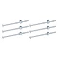 6pcs Bed Frame Bolts M6 X 120mm Hex Socket Head Screws Barrel Nuts Bunk Furniture With Rice-shaped Nut For Chairs Cots Silver 