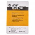 Niche Brake Pad Set For Kawasaki Ninja Zx6r Zx12r Zx9r Suzuki Hayabusa 59302-33860 Front Semi-metallic 4 Pack