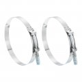 T-bolt Hose Clamps 2pcs Working Range 157-165mm 201 Stainless Steel Bolt Intake Intercooler Fo Clamp Tube 