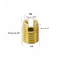 Uxcell Self Tapping Threaded Inserts M5 M8x10mm 45 Carbon Steel Repairing Nuts 40pcs