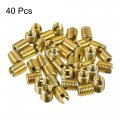 Uxcell Self Tapping Threaded Inserts M5 M8x10mm 45 Carbon Steel Repairing Nuts 40pcs