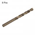 Uxcell 8pcs 10 1mm Drilling Dia Straight Shank High-speed Steel Cobalt Metric Twist Drill Bit Rotary Tool