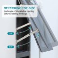 2pcs Window Hinges 8 304 Stainless Steel Top-hung Stays Adjustable Telescopic Support Hardware Kit Angle Controller Silver
