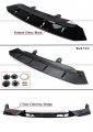 Acr Style Painted Two-toned Gloss Black Modern Steel Metallic Front Bumper Lip Splitter Kit Compatible For 2021-2022 Honda