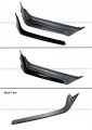 Acr Style Painted Two-toned Gloss Black Modern Steel Metallic Front Bumper Lip Splitter Kit Compatible For 2021-2022 Honda