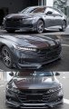 Acr Style Painted Two-toned Gloss Black Modern Steel Metallic Front Bumper Lip Splitter Kit Compatible For 2021-2022 Honda