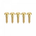 Uxcell Wood Screws M2 5 X 10mm Slotted Round Head Brass Self-tapping Screw 100 Pcs