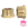 2 Pcs Brass Reducer Hex Bushing G3 8 Male X G1 Female Threaded Reducing Pipe Adapter Fitting With Ptfe Tape For Plumbing Fuel 