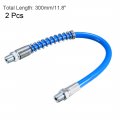 Uxcell 11 8 Flexible Extension Grease Hose Hard Reach Area 10000psi G1 Thread Blue 2pcs
